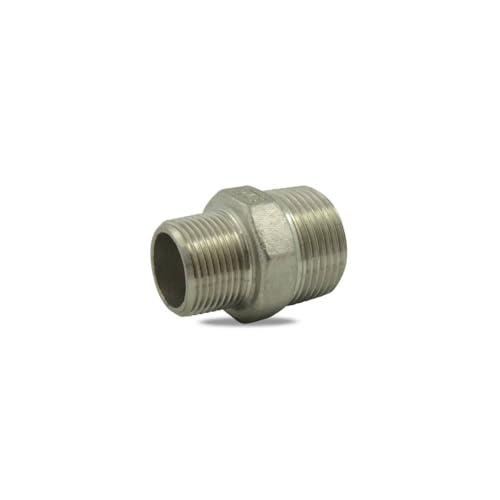 Mamelon réduit male/male en inox 316 - Ø A: 3/4'' | Ø B: 1/2''