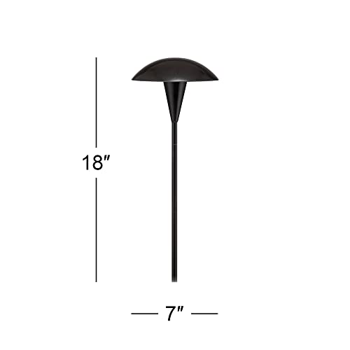John Timberland Large Mushroom 18" High Black Low Voltage Led Path Light #TOP3