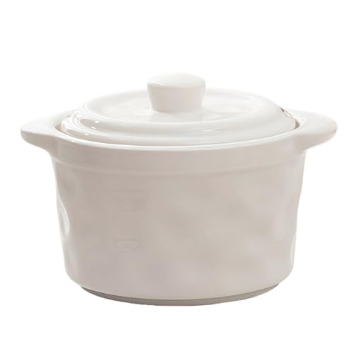 Jaamyears Petits bols à soupe à l'oignon 350 ml, en céramique, passe au four, tasse à soupe de couleur unie avec poignées et couvercle