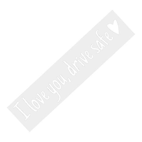 Calcomanía con texto en inglés 'I Love You Drive Safe', calcomanías para ventana de coche para mujer, diseño de letras 'I Love You Drive Safe', emblema para camión, parachoques, parabrisas y vehículos
