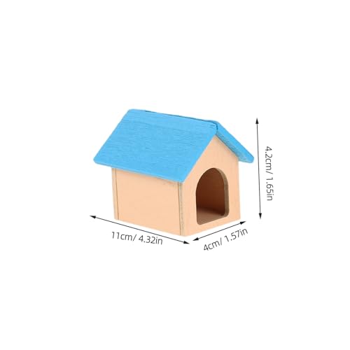 KOMBIUDA 3 Stück Teiliges Miniatur Hundehaus aus Holz Robustes Realistisches Puppenhaus Haustierzubehör Niedlicher Vielseitiger Mini-hundekennel für Puppenhaus Garten und Spielsets