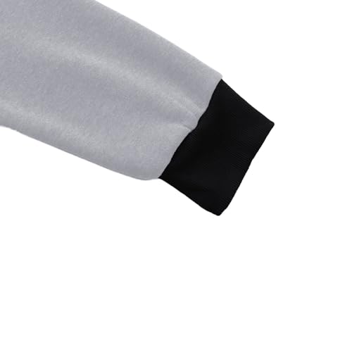 Patchwork Long Sleeve Hoodie For Men Heavyweight Fleece Warm Winter Sweatshirts Drawstring Hooded Camping Pullovers3