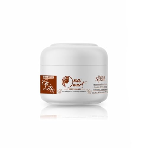 Image of Moroccan Argan Oil Hair Spa Mask 200gm | Deep Conditioning Hair Mask for Dry, Frizzy & Damaged Hair | Sulfate & Paraben Free
