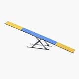 Callieway® Agility Hundewippe Teeter-Totter Vario 2.0, höhenverstellbar, 3-teilig, Blau/Gelb, gummierte Lauffläche, für Hundetraining & Turnier
