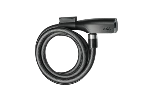 AXA Resolute 10-150 Câble antivol - Longueur 150 cm - Niveau de sécurité 4 - Support inclus - Noir