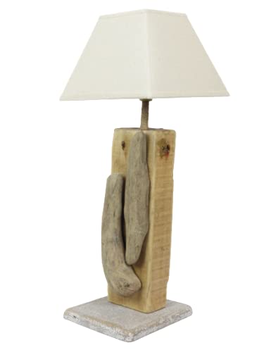 Lampe en bois flotté, création artisanale unique d'exception pour intérieur raffiné