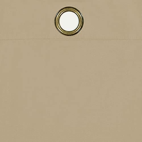 Eclipse Microfiber Total Privacy Blackout Thermal Grommet Window Curtain For Bedroom (1 Panel), 42 In X 63 In, Beige #TOP5