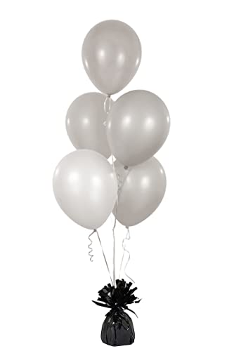 The Dreidel Company Metallic Balloon Weights, Birthday Party Favors, Novelty And Gag Gifts, 5.5" Inches, 12-Pack (Black) #TOP1