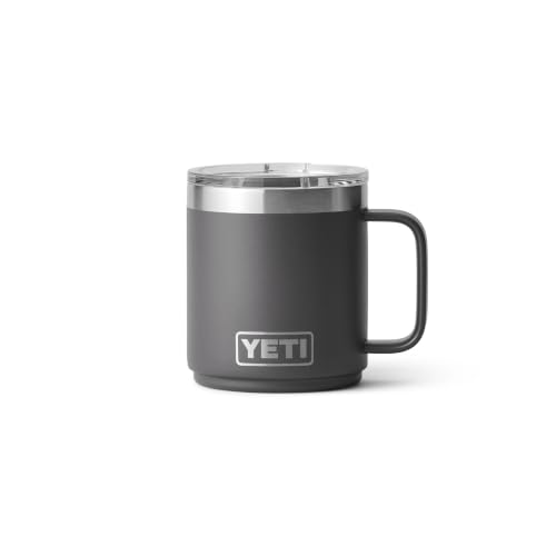 YETI Rambler 10 oz Stackable Mug, Vacuum Insulated, Stainless Steel with MagSlider Lid, Charcoal