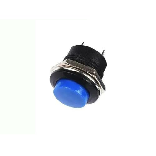Image of Momentary Push Button Switch 16mm SPST R13-507 (Blue)