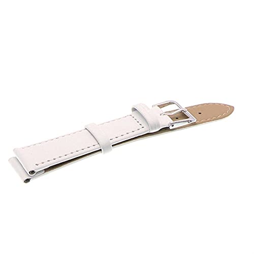 LCJQ Uhrenarmband Uhrenband Mit Edelstahlschnalle-Leder-Uhr-Armband 12,14, 16,18, 20,22, Mm Ersatzband (Color : White, Größe : 22mm) Cover