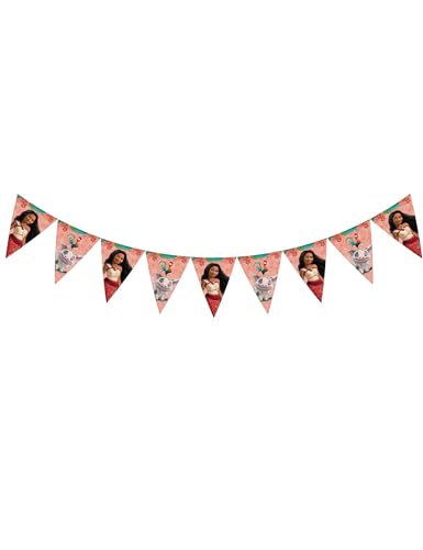 Guirlande fanions Vaiana 2 - Rose