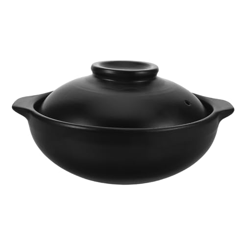 STOBAZA Cazuela de Barro con Tapa para Cocina Olla Resistente Altas Temperaturas para Sopas Guisos y Arroz Diseño Elegante y Duradero para Uso Doméstico y Comercial