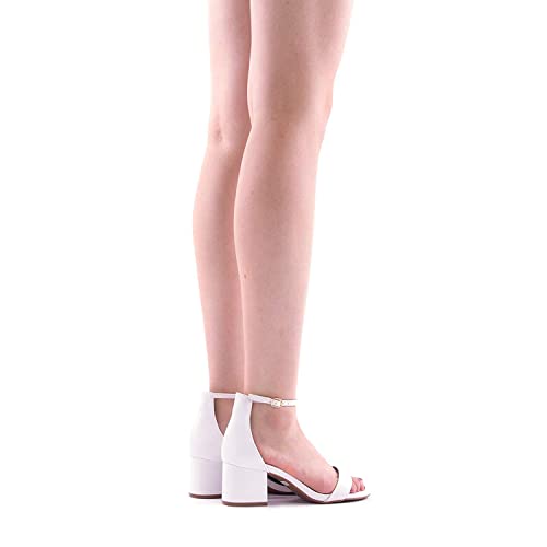 Dream Pairs Womens Low-Chunk Low Heel Pump Sandal White/Pu - 8 #TOP7