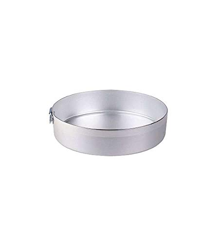 Peso: 0,4 Kg Pentole Agnelli Family Cooking Alluminio Tortiera Cilindrica con Anello, Argento, 24 cm