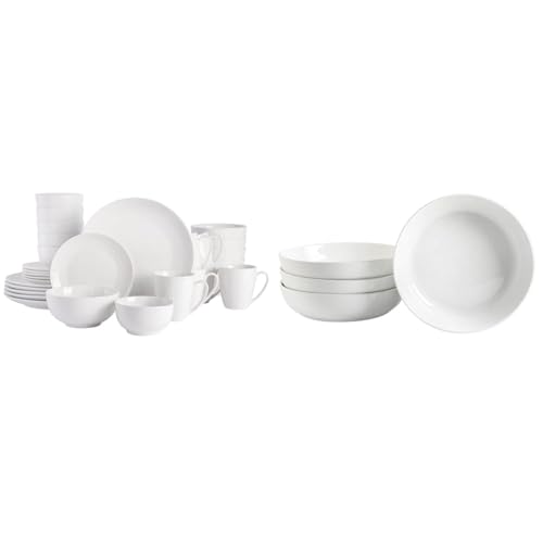 Gibson Home Zen Buffet Porcelain Dinnerware Set, Service for 6 (3...
