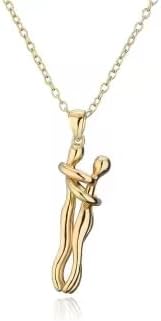 Hug Necklace for Couples Affection Link Pendant Collar de Abrazo Eterno Unity Jewelry Hugging Necklace Matching Couple Necklaces for Him & Her Love Pendant for Women