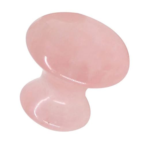 VALICLUD Ergonomic Mushroom-shaped Rose Quartz Gua Sha Massage Tool for Face and Eye Care Portable Facial Scraping Massager for Wrinkle Removal Home Spa and Beauty Salon Use