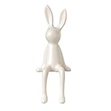 La taille de la figurine de lapin est d'environ 7,5 cm x 8 cm x 21 cm, vous pouvez placer le mignon lapin où vous le souhaitez.