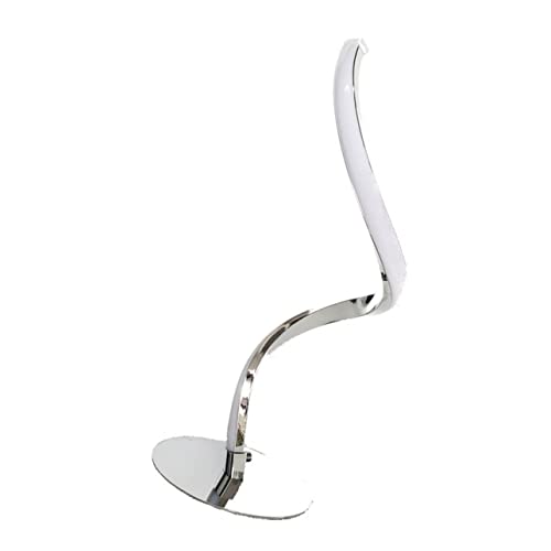 Lampe de bureau LED incurvée blanche avec contrôle tactile moderne pour chambre