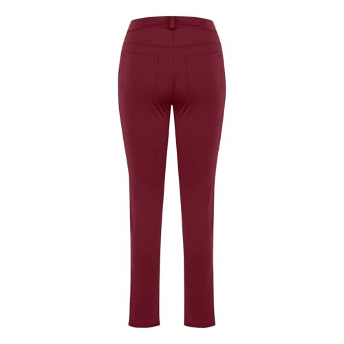 Women's High Waisted Dress Pants 2024 Fall Stretch Work Slacks Business Casual Solid Tapered Pants with Pocket2