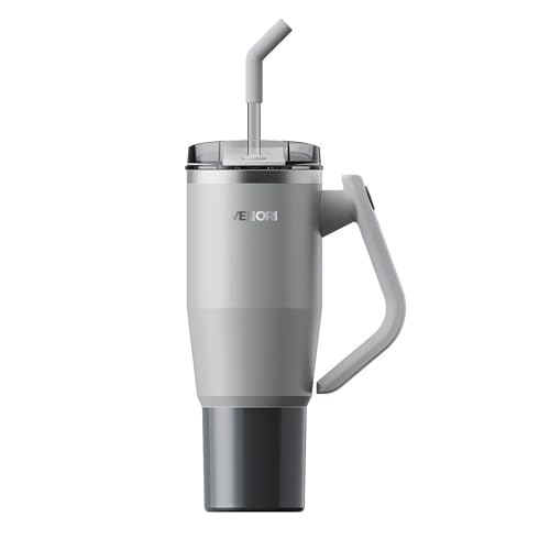 Image of Quencher Pro 1.2 Litre Tumbler with Lid and Straw | 100% Leak Proof Water, Juice, Coffee Mug for Office, Gym, Travel | Sipper with Rotating Handle (Titanium)