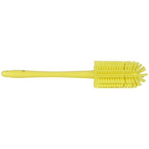 Image of Vikan 5382806 Pipe Brush with Handle, one piece, 3.1 inch, Medium, Yellow
