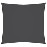 Parasol van Oxford-stof, vierkant, 5 x 5 m, antraciet
