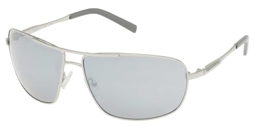 Harley-Davidson Men's Navigator Sunglasses Shiny Grey Frame Smoke Mirror Lens