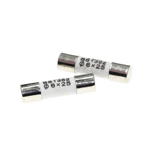 Ceramiczny bezpiecznik sieciowy do użytku domowego, 10 szt. 6 * 25mm 25 tuba ubezpieczeniowa 6x25MM 0,5A 1A 2A 3A 6A 7A 8A 10A 15A 20A 25A 30A 250V RO57 bezpiecznik BS1362(10PCS 0.5A)