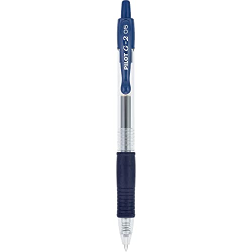 Image of PILOT, G2 Premium Gel Roller Pens, Extra Fine Point 0.5 mm,Navy 12 Count (Pack of 12)