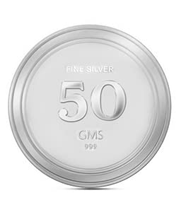 50gm pure silver coin in 999 finese-image-8