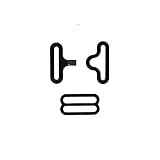 Adjustable Bow Tie Hardware Clips - 3/4