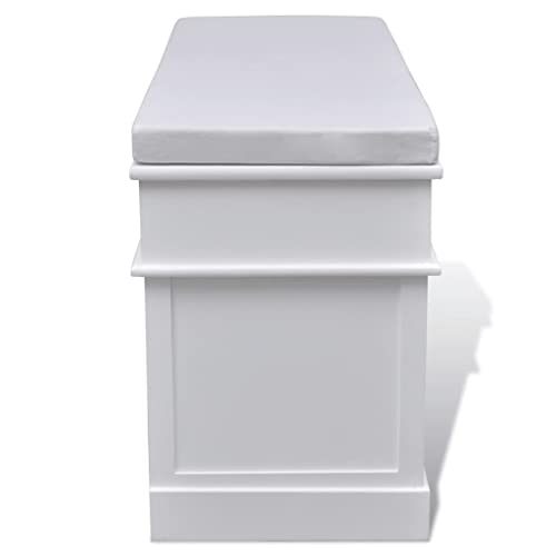 Banc de couloir avec coussin blanc pour gagner de l'espace