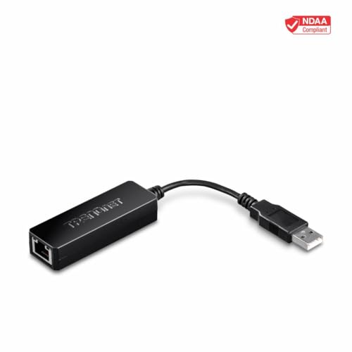 Image of TRENDnet USB 2.0 to Fast Ethernet Adapter, Supports Windows and Mac OS, ASIX AX88772A Chipset, Backwards Compatible with USB 1.0 and 1.0, Full Duplex 200 Mbps Ethernet Speeds, Black, TU2-ET100