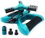 Buyplus Garden Sprinkler for Kids - 360° Rotating Automatic Lawn Sprinkler, 3 Arm Sprayer Turbo Sprinkler Head for Yard, Hose Sprayer Connector, Irrigation Watering System