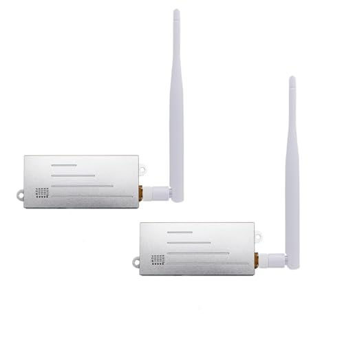 WiFi HALOW Wireless Bridge Point-to-Point Long Range with 20DBi High-Gain Antenna,2.4G WiFi Bridge Repeater Supports 3KM Outdoor Transmission Distance, Air Ethernet Cable, IEEE 802.11ah