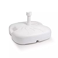 URBNLIVING 18L White Anthracite Garden Patio Plastic Umbrella Stand Sun Shade Parasol Base (White)