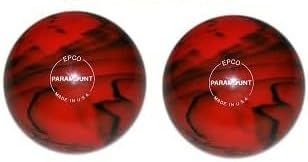 Bowlerstore Products EPCO Duckpin Bowling Balls- Marbleized Glow - Red & Black (4 7/8 inch - 3lbs 8oz) 2 Balls