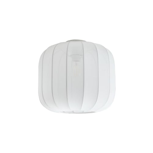 Lindby Deckenlampe Helin (Skandinavisch) in Weiß aus Textil (1 flammig, E27) - Deckenleuchte Lampe Wohnzimmerleuchte