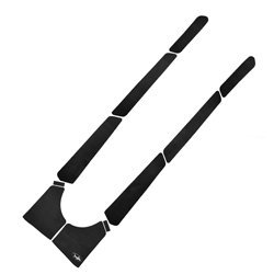 BlackTip Jetsports Traction Mat Kit For Yamaha FX 140/160, FX Cruiser (2002-2008) - Black Wishbone Design, Self-Adhesive