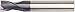 WIDIA Hanita I2S0094T062L VariMill I2S GP Roughing/Finishing End Mill, 0.625" LOC, 0.0938" Cutting Dia, Carbide, Uncoated, RH Cut, 2-Flute