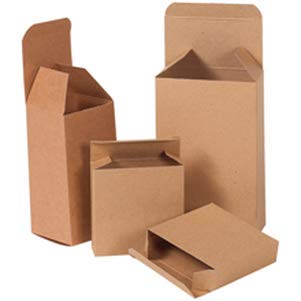 BOTAD® Plain Corrugated Small Boxes 4.5 inch x 4.5 inch x 1.5 inch - Pack of 50 Boxes