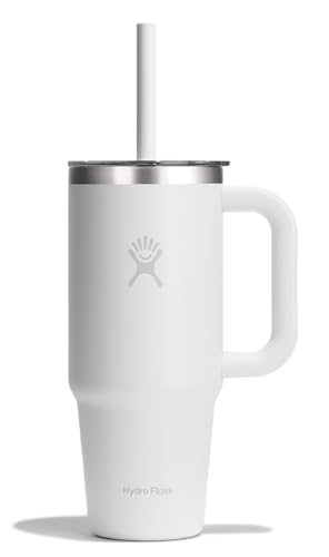Hydro Flask 24 Oz Travel Tumbler with Handle, Clear Lid...