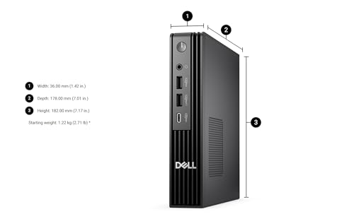 Image of Dell Pro Micro Plus (Next Gen OptiPlex 7020 Plus MFF), Intel 14-Core Ultra 5 235, Mini Business Desktop, QBM1250, 3X DP, IST Computer Customized 16GB /32GB /64GB DDR5 RAM, 512GB /1TB /2TB SSD, Win 11 Pro