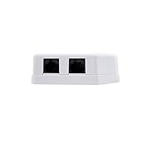 Roseta de superficie con dos tomas para conexión RJ45 Cat.5e UTP