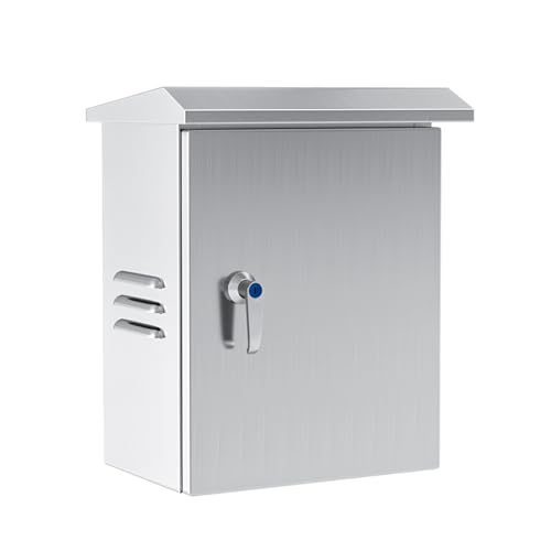 Verteilerkasten, Metall-Verteilerdose, Abzweigdose, für den Außenbereich, Edelstahl, wetterfest, Projektbox, Schaltkasten, Verteilerkasten, Kabelabzweigkasten, mit verzinktem Stahl