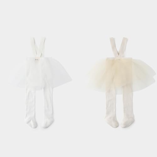 Toddler Socks, Baby Girls Cotton Dress Like Tights Pantyhose with Build in Skirt Feature for Spring Seasonal Outfits3
