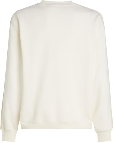 Calvin Klein Herren Sweatshirt Logo Tape Crew Neck Relaxed Fit, Beige (Tofu), XXS – Ansicht 6