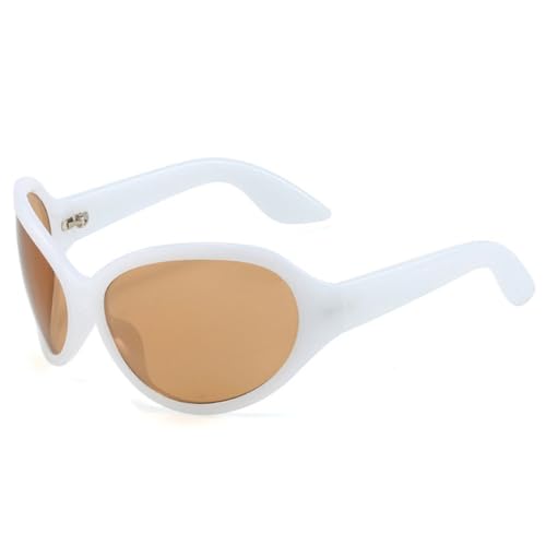 Lunettes de soleil œil de chat LVTFCO ovales surdimensionnées style punk sport rétro